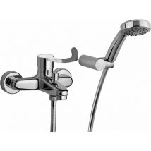 Paini France - Externer Wannenmischer mit klinischem Hebel und Duschset Paini Smart Medical SHCR105 Chrom