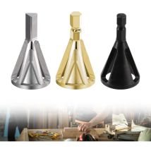 Aougo - Externes Entgratungs-Fasenwerkzeug, 3-teilig, Entgraten für Bohrer, zum Entfernen von Senkern, für verschiedene Bohrer (Gold, Silber,
