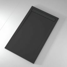 Stano. - Extra flache Duschwanne clever in Schieferoptik anthrazit 90x170 cm