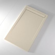 Stano. - Extra flache Duschwanne clever in Schieferoptik beige 70x190 cm