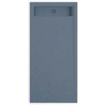 Stano. - Mineralguss-duschwanne Extra Flach Elite Schieferoptik Anthrazit 80x190cm Auslaufschutz In Farbe