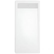 Mineralguss-duschwanne Extra Flach Elite Schieferoptik Weiss 80x120cm Auslaufschutz In Farbe