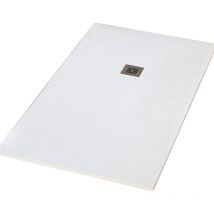 Sanycces - Duschwanne Extra Flach Logic Schieferoptik Weiss 70 X 180 Cm