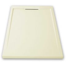 Extra flache Duschwanne lux Schieferoptik beige 70x150cm