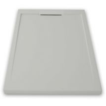 Extra flache Duschwanne lux Schieferoptik grau 80x120cm