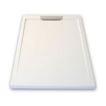 Extra flache Duschwanne lux Schieferoptik weiß 90x120cm