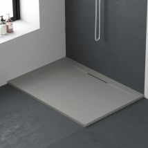 Extra flache Duschwanne lyra grau 85x140cm