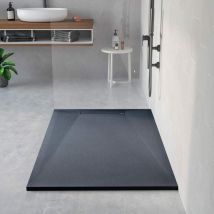 Extra flache Duschwanne narvi Schieferoptik anthrazit 80x120 cm