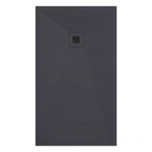 Extra flache Duschwanne onda in Schieferoptik anthrazit 70x150 cm Auslaufschutz in Farbe