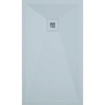 Stano. - Extra flache Duschwanne onda in Schieferoptik grau 100x190 cm Auslaufschutz in Farbe