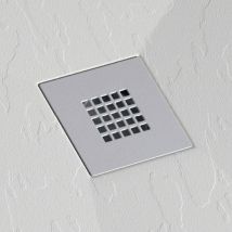 Extra flache Duschwanne onda in Schieferoptik WEIß 80x160 cm Ablaufschutz in Chrom