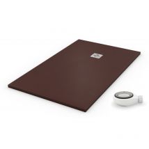 Extra flache Duschwanne quartz Schokolade ral 8017 90x190