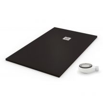 Duschwanne extra flach natural schwarz ral 9005 80x140