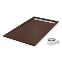 PDD - Extra flache Duschwanne premium Schokolade ral 8017 70x130