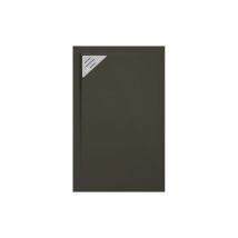 Extra flache Duschwanne trinity in schwarz 70x190 cm Ablauf linksbündig