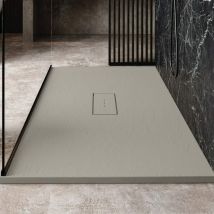 Extra flache Duschwanne vic grau 70x140 cm