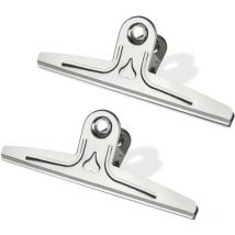 Serbia - Extra large bouledogue clips, 2 Pack 30cm en acier inoxydable Jumbo géant liant clips papier pinces support pour planche à dessin, art,