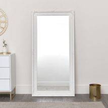 Extra Large White Wall/Floor Mirror 158cm x 78cm - White