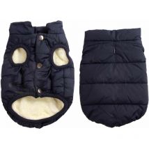 Extra-warm and soft dual-polarity 2-layer windproof dog coat