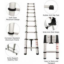 Extra Wide Telescopic Ladder with Soft Close Design - 2.9m