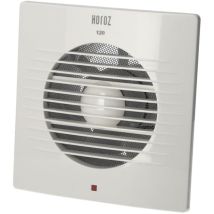 Hepoluz - Extracteur D'Air Simple Flux Carré Pour Salle De Bain, Wc, Cuisine Classic 120 Mm Blanc 500.000.120 Horoz