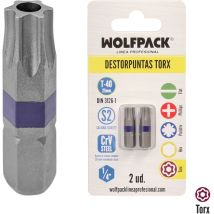 Extracteur d'embouts Torx T-40 (2 pièces) - Embouts en acier S2 pour vis Torx