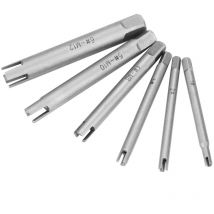 Ej.life - Extractor de machos (6 piezas), extractor de roscas, extractor de tornillos de acero, juego de extractores de machos sin pintura (a)