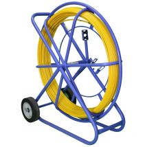 Extralink pilot 8mm 200m varilla de tracción de cable fibra de vidrio frp, d. 8mm, l. 200m, amarillo