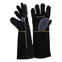 Beijiyi - Extrem feuer- und hitzebeständige Handschuhe, Leder mit Kevlar-Nähten, perfekt für Kamin, Herd, Ofen, Grill, Schweißen, bbq, Mig,