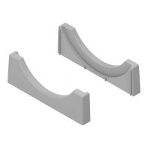 Menage Confort - Extrémités de range assiettes - Matériau : pvc - Décor : Gris - Hauteur : 85 mm - Profondeur : 270 mm - Largeur : 25 mm