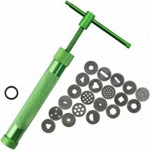 Extrudeuse en acier inoxydable pour pâte à sucre avec 20 embouts