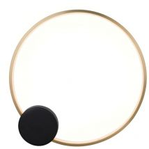 EYE - 60 - Lámpara de pared led moderna en negro y dorado, 60 cm