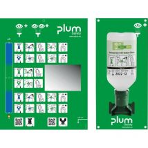 Plum - Stazione eyewashing con bottiglia da 500 ml e montaggio a parete