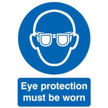 Eye Protection Must Be Worn Rigid pvc Sign - 150 x 200mm - Sitesafe