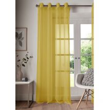 Asab - Eyelet Top Voile Curtains - 58 x 108 - Yellow