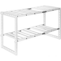 Eyepower - Almacenaje Bajo Fregadero 39-67 cm telescópico para cocina baño Blanco