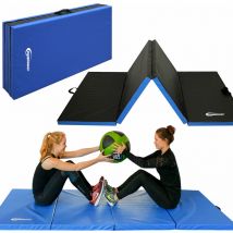 Eyepower - Matelas d'entrainement RG20 220x110x5cm épais pliant portable Bleu-Noir