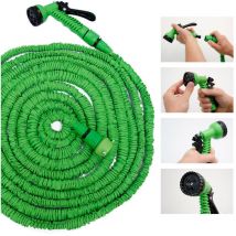 eyepower Tuyau d'Arrosage Élastique 7,5-22,5m incl Pistolet d'arrosage 7 jets Tuyau d'Irrigation pour irriguer le jardin arroser les plantes