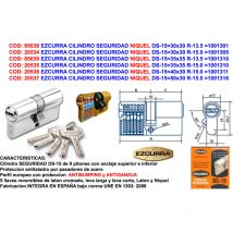 DS-1540x30 R-15 Anti-Bumping-Nickel-Sicherheitszylinder - Ezcurra