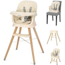 6 en 1 Chaise Haute Bébé,Siège d'Appoint,Chaise pour Enfants Multifonctionnelle,Repose-Pieds pour Bébé à partir de 6 mois,Beige