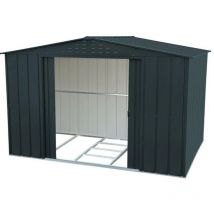ezooza Abri de jardin en métal Top Shed 322 x 243 x 209 cm Gris anthracite