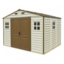 Digiplastics - Ezooza Abri de Jardin en pvc Woodside 325 x 247 x233 cm Couleur Beige et Marron - Avorio/Marrone