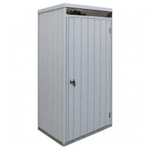 Digiplastics - Ezooza Armoire de rangement Palladium High Store 98,5 x 69,5 x 180 cm à une porte extérieure de couleur gris - Grigio