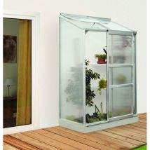 Digiplastics - Gewächshaus Vitavia Ida 900,Aluminium eloxiert+Polycarbonat 4 mm, 69x131 H182cm, von Ezooza