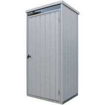 Digiplastics - Schrank Palladium High Store 98,1x77x196 cm für den Außenbereich,eine Außentür,Farbe Grau,von Ezooza