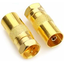 F Adaptateur mâle vers prise coaxiale femelle, Antenne tv Câble coaxial Connecteurs f Adaptateur Satellite Type f connecteur à vis Prise de courant