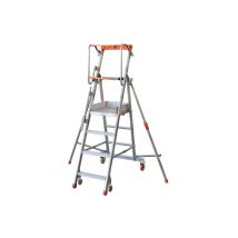 Mobile Stehleiter 4 Stufen - Maximale Arbeitshöhe : 3.03m - Cta-4