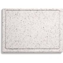 F. Planche à découper dick avec rainure de jus, planche en plastique marbrée 265x325x18 mm