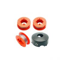 F016800175 Bobine de Fil pour Bosch Art 23 26 30 Easytrim et Combitrim,Pro-Tap Automatique Bobine Cordon Souple,8M x 1,6mm avec Couvercle