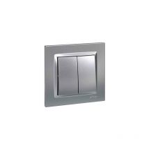 Aluminium-Doppelschalter der Simon 10-Serie F1090397026